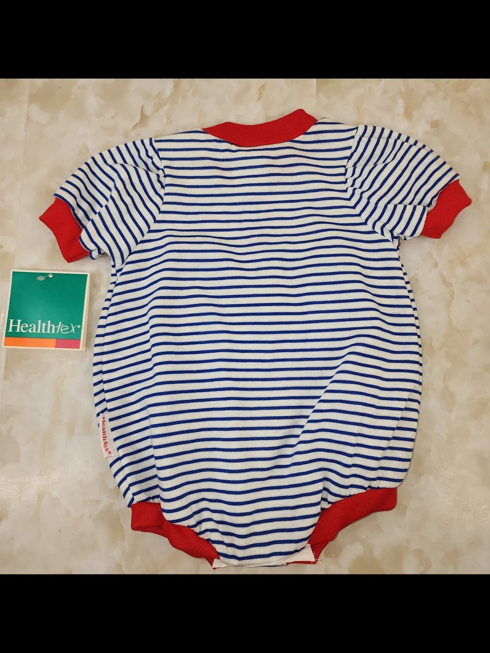 Nwt Vintag Healthtex 12 Month One-Piece with Sailboat Embroidery